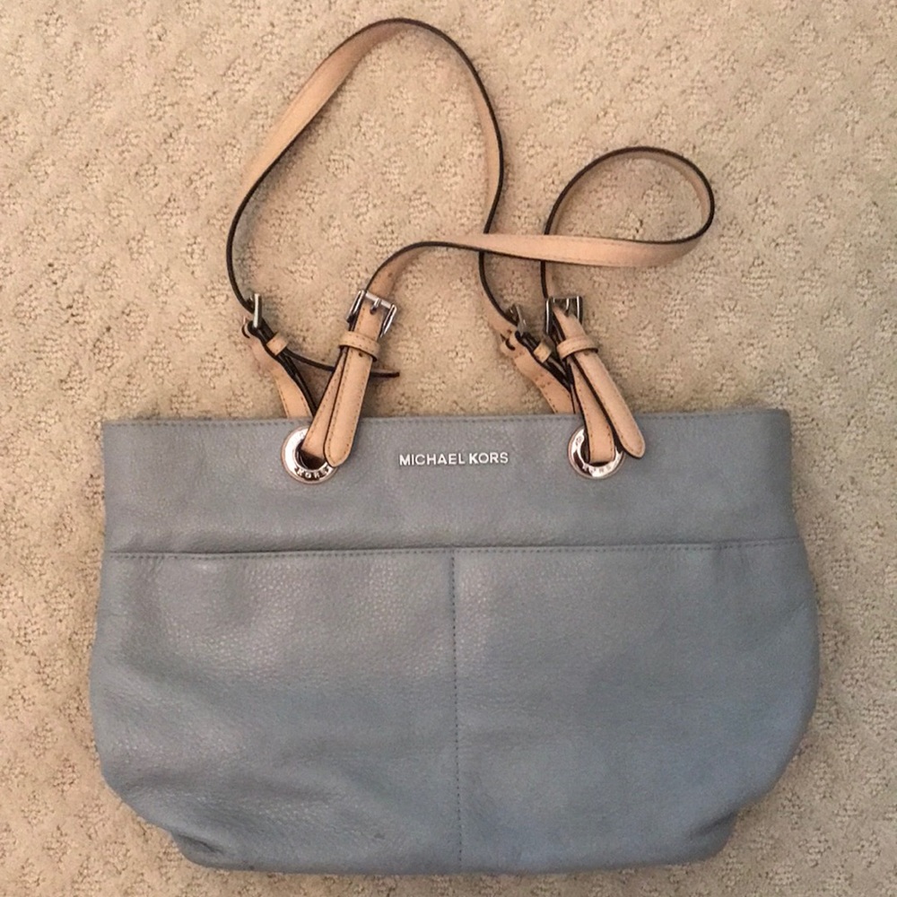Michael Kors leather blue purse medium size